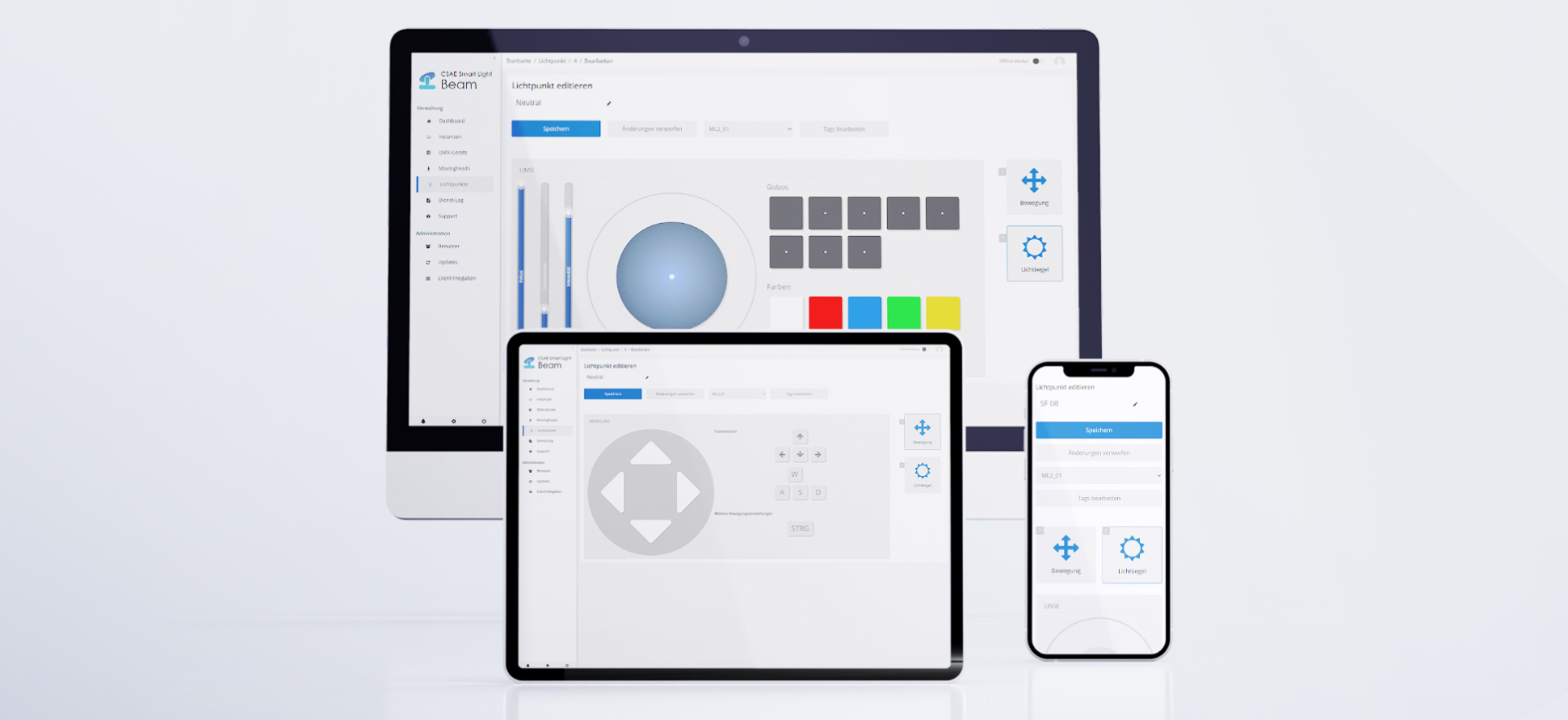 PC Tablet und Smartphone mit SLB Software UI